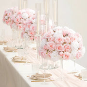 Baby Pink and White Table Flower Centerpieces