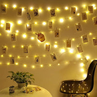 Rustic Wedding Decoration Photo Clip Fairy String Light Birthday Party Decor Kids Gifts Wedding Bride To Be Party Supplies
