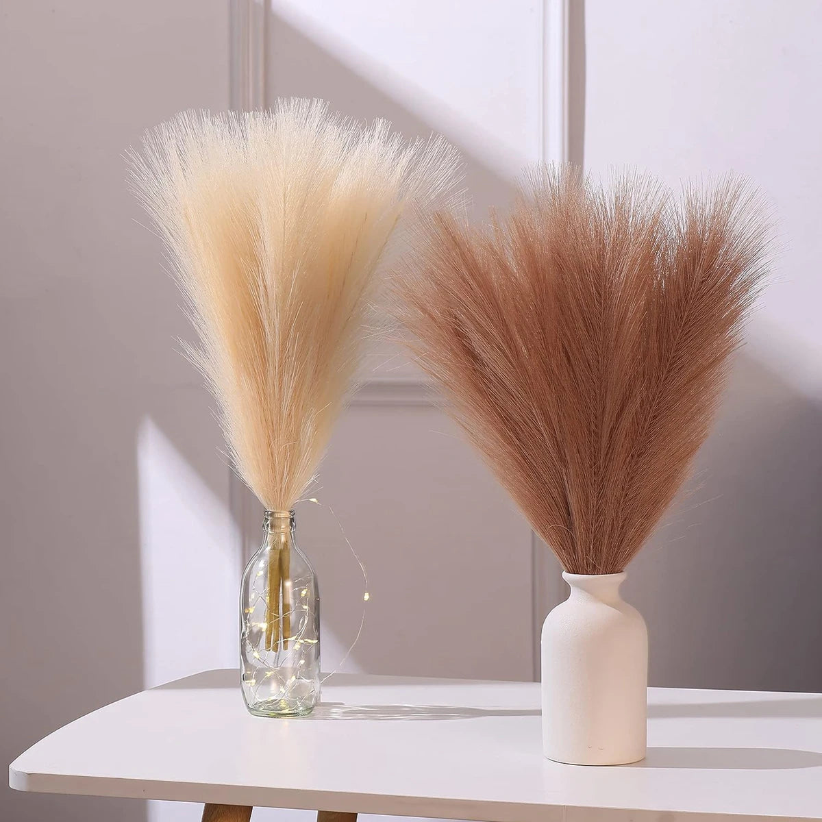 Natural Pampas Grass Artificial Decor Bundle Set