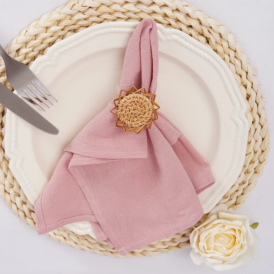 Elegant Cotton Table Napkins for Dining Setup