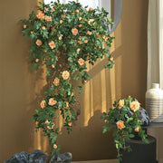 Artificial Cascading Rose & Greenery Garland