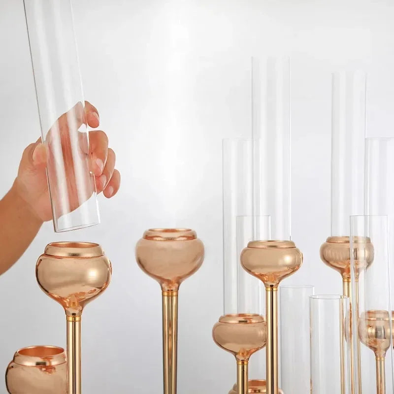 Modern Gold Candle Holder Set