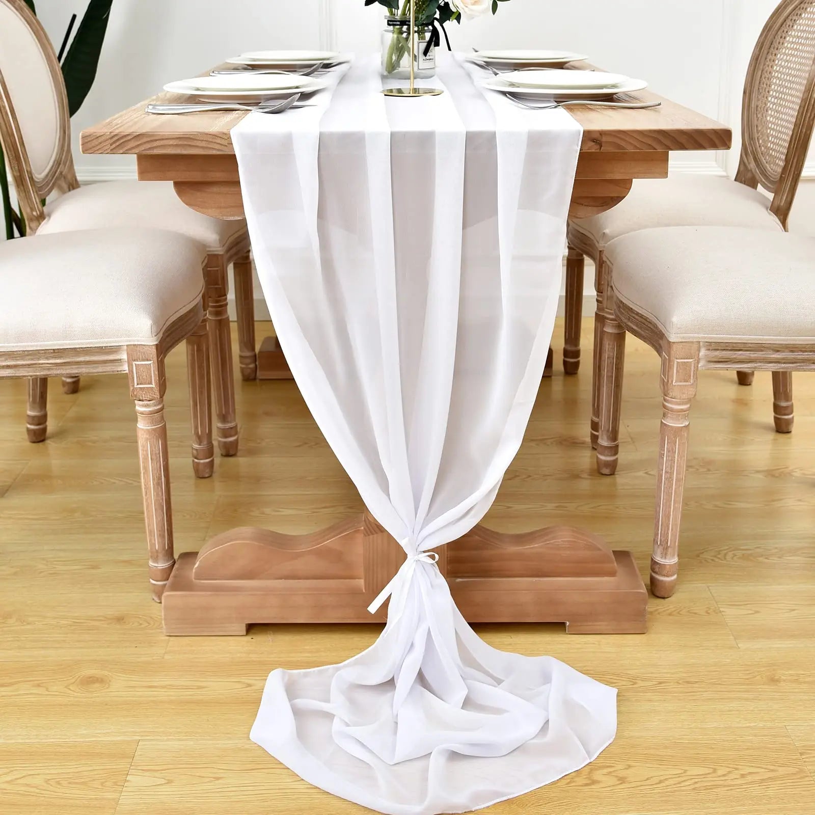 Soft Chiffon Table Runner Elegant Party Decor