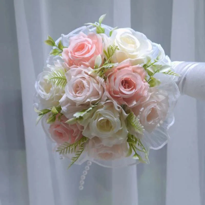Bridal Throw Bouquet/Flower Girl Bouquet/Bridesmaid Bouquet Set