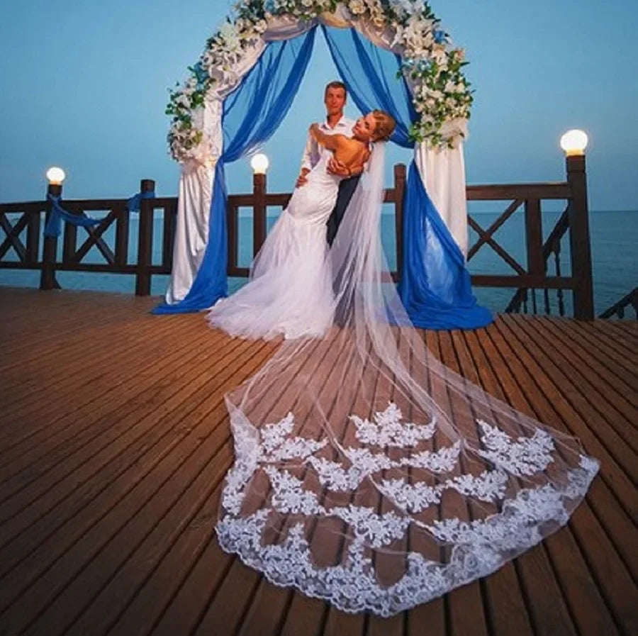 Cathedral Lace Edge Bridal Veil