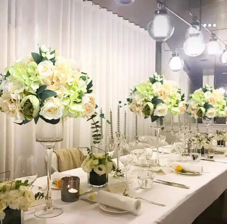 Silk Floral Ball Centerpieces — 35cm, 45cm & 50cm, Multiple Colors and Designs