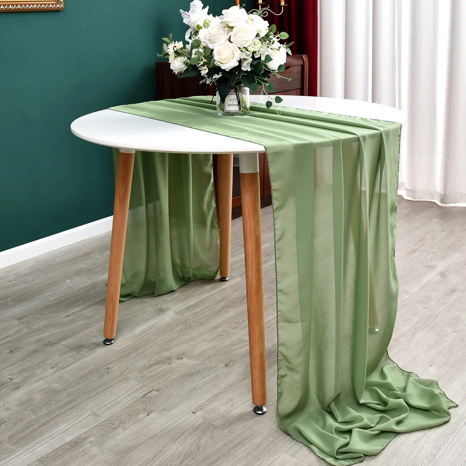 Soft Chiffon Table Runner Elegant Party Decor