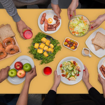 Plastic Table Cloth 54" x 72", Disposable Tablecloths Rectangle Table Cover, Plastic Table Cloths for Parties