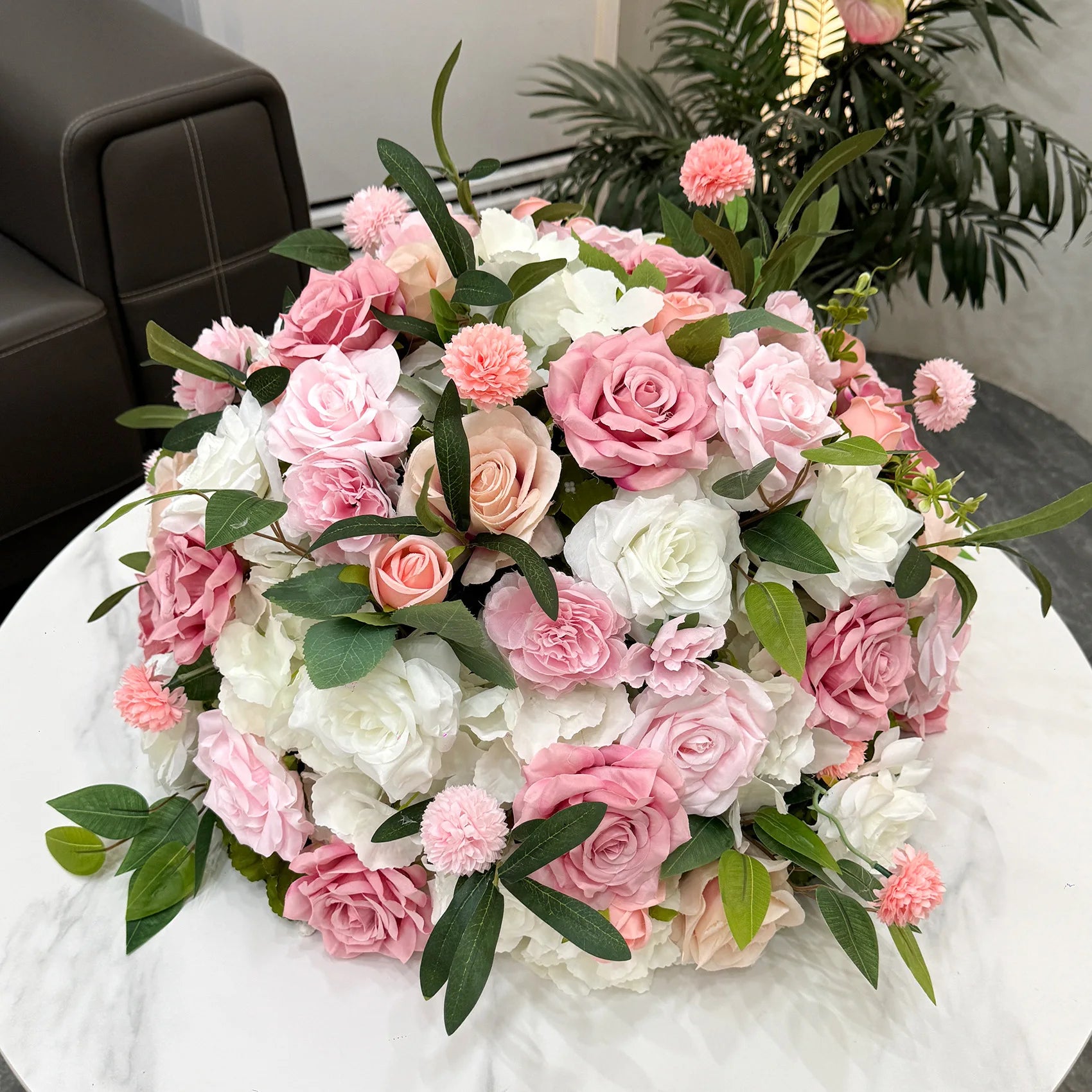 Luxury White Flower Ball Wedding Decoration Piece