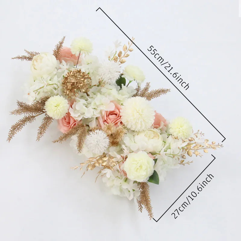 Boho Rose & Hydrangea Wedding Floral Arrangement – 4 Colors