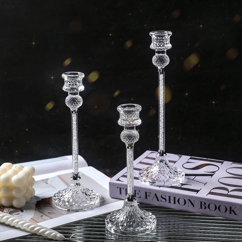 Crystal Candle Holder Set