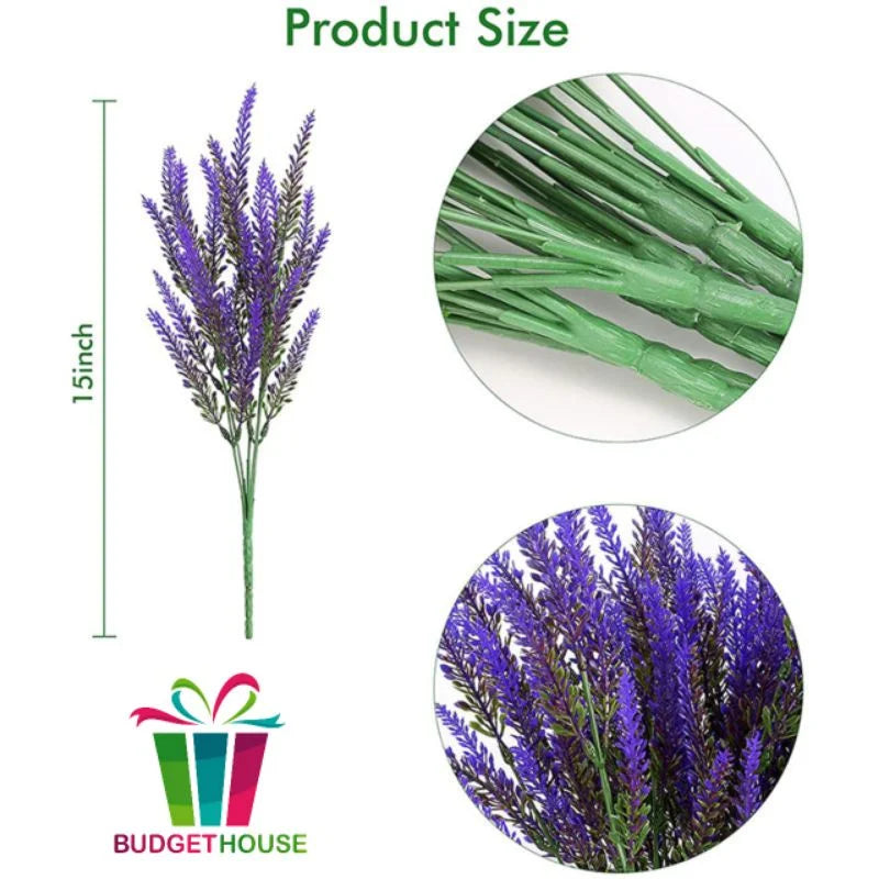[1 bouquet] Lavender (Lavandula) Artificial Flowers - 5 Branches - Wed
