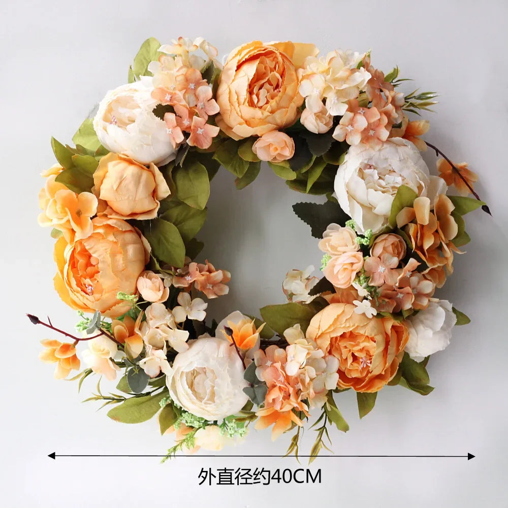 Peony Floral Door Wreath