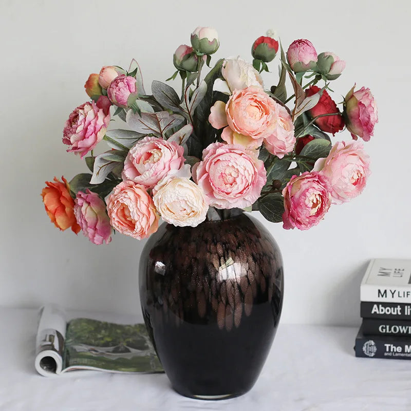 3 Head Artificial Peony Flowers