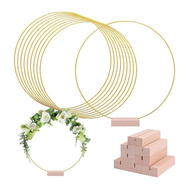 Metal Floral Wreath Hoop