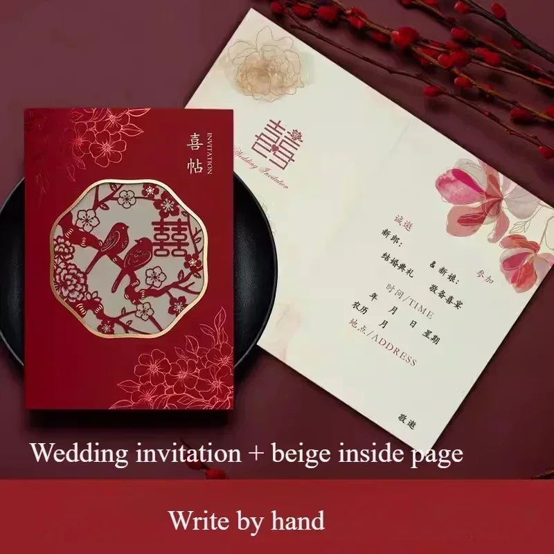Chinese wedding invitation card, custom invitation card/invitation car