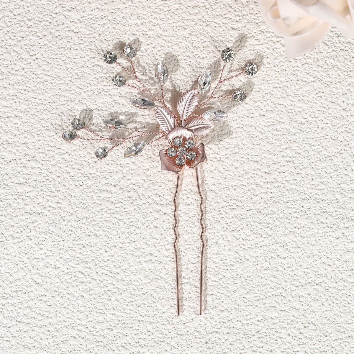 Crystal Rose Bridal Hair Comb