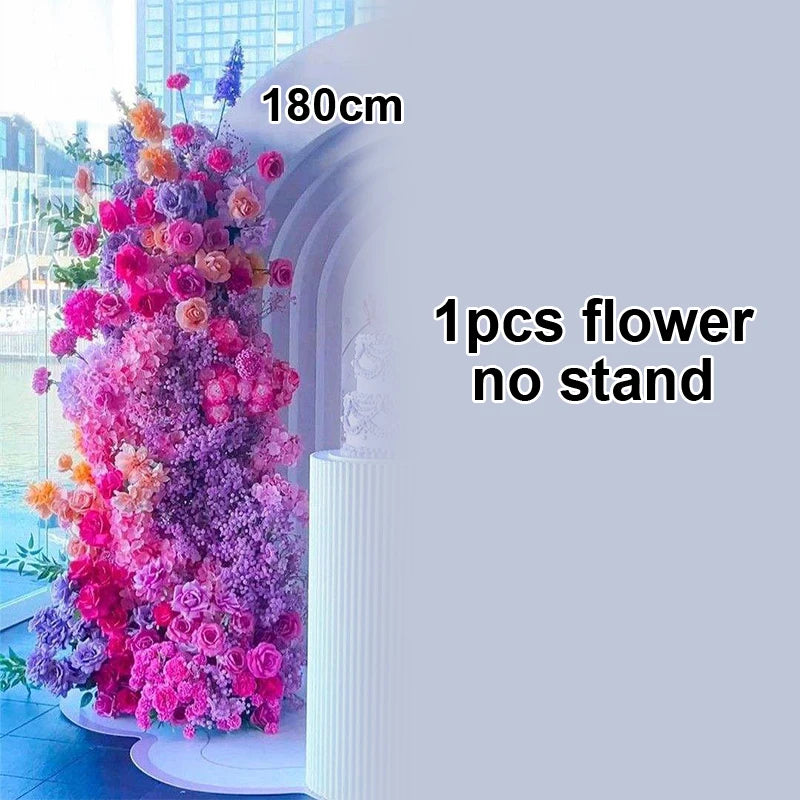 Rose Flower Row Wedding Table Runner Decoration