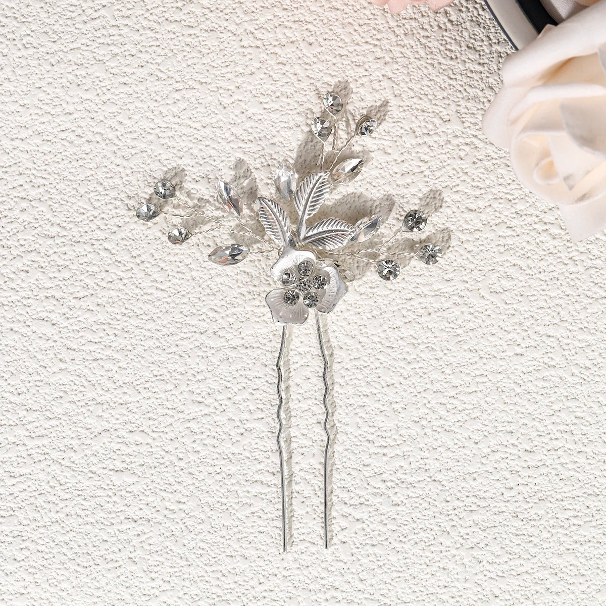 Crystal Rose Bridal Hair Comb
