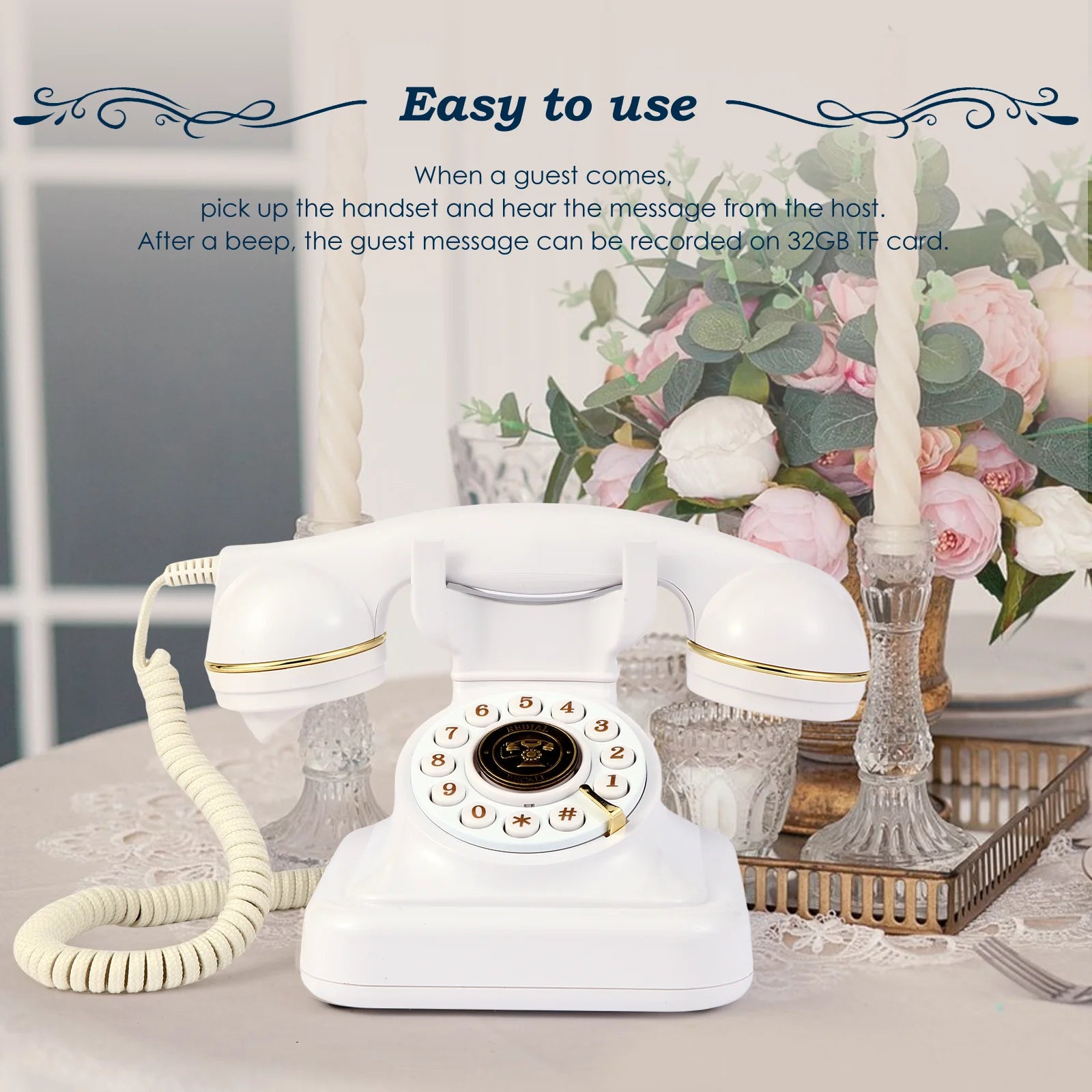 Retro Recording Telephone Guest Book
