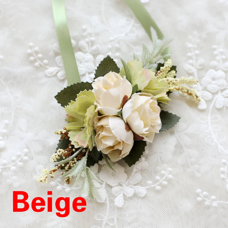 Silk Rose Wedding Boutonniere