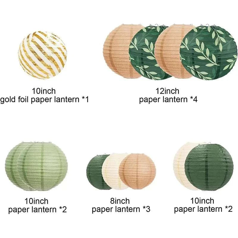 Sage Paper Lantern Wedding Decoration Background Retro Green Lantern S