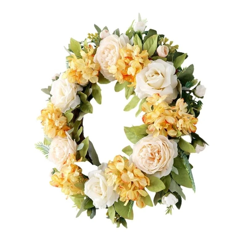 Handmade Silk Rose Door Wreath