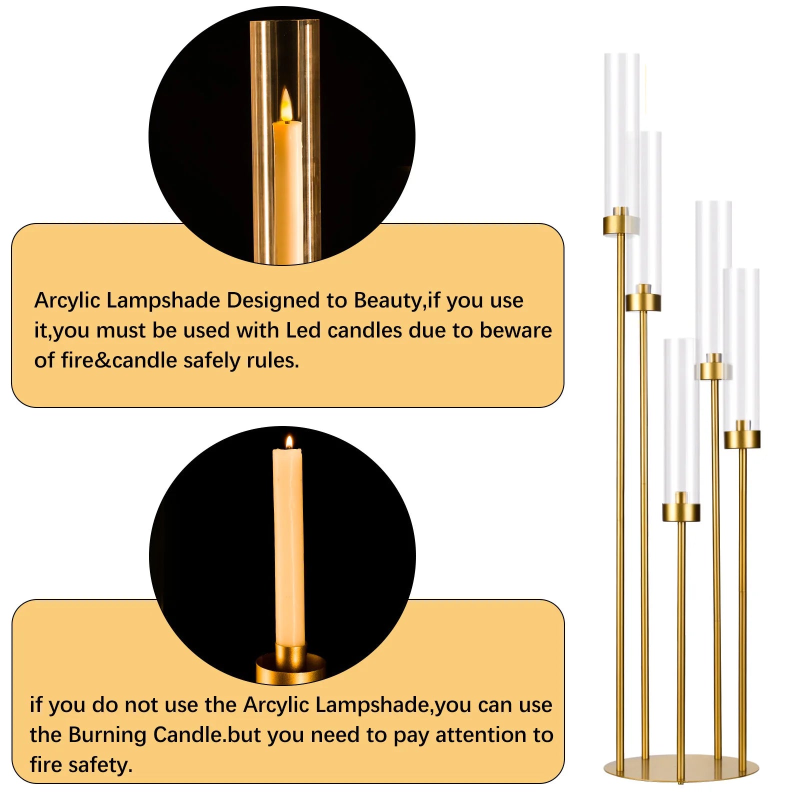 5-Arm Candelabra Set, 10 Pieces