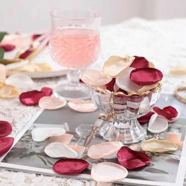 100pc Silk Rose Petals Artificial Flower Petal Wedding Party Throwing Confetti Bridal Shower Romantic Decoration Wholesale