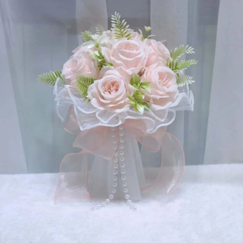 Bridal Throw Bouquet/Flower Girl Bouquet/Bridesmaid Bouquet Set