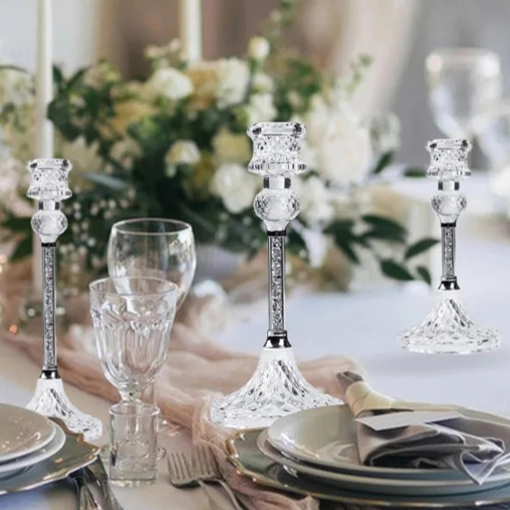 Crystal Candle Holder Set