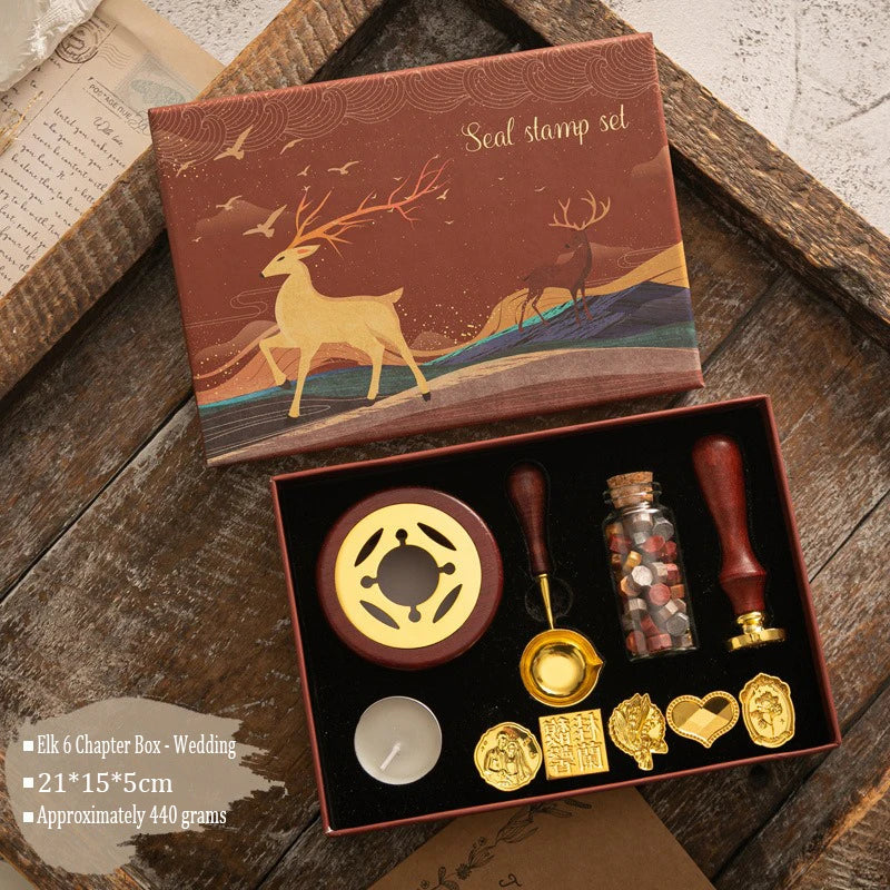Vintage Wax Seal Stamp Kit With Sealing Wax