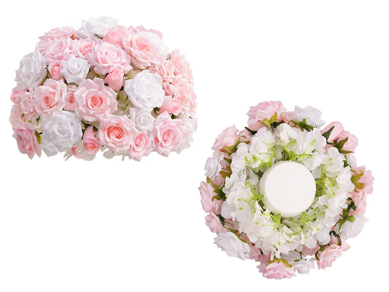 Baby Pink and White Table Flower Centerpieces