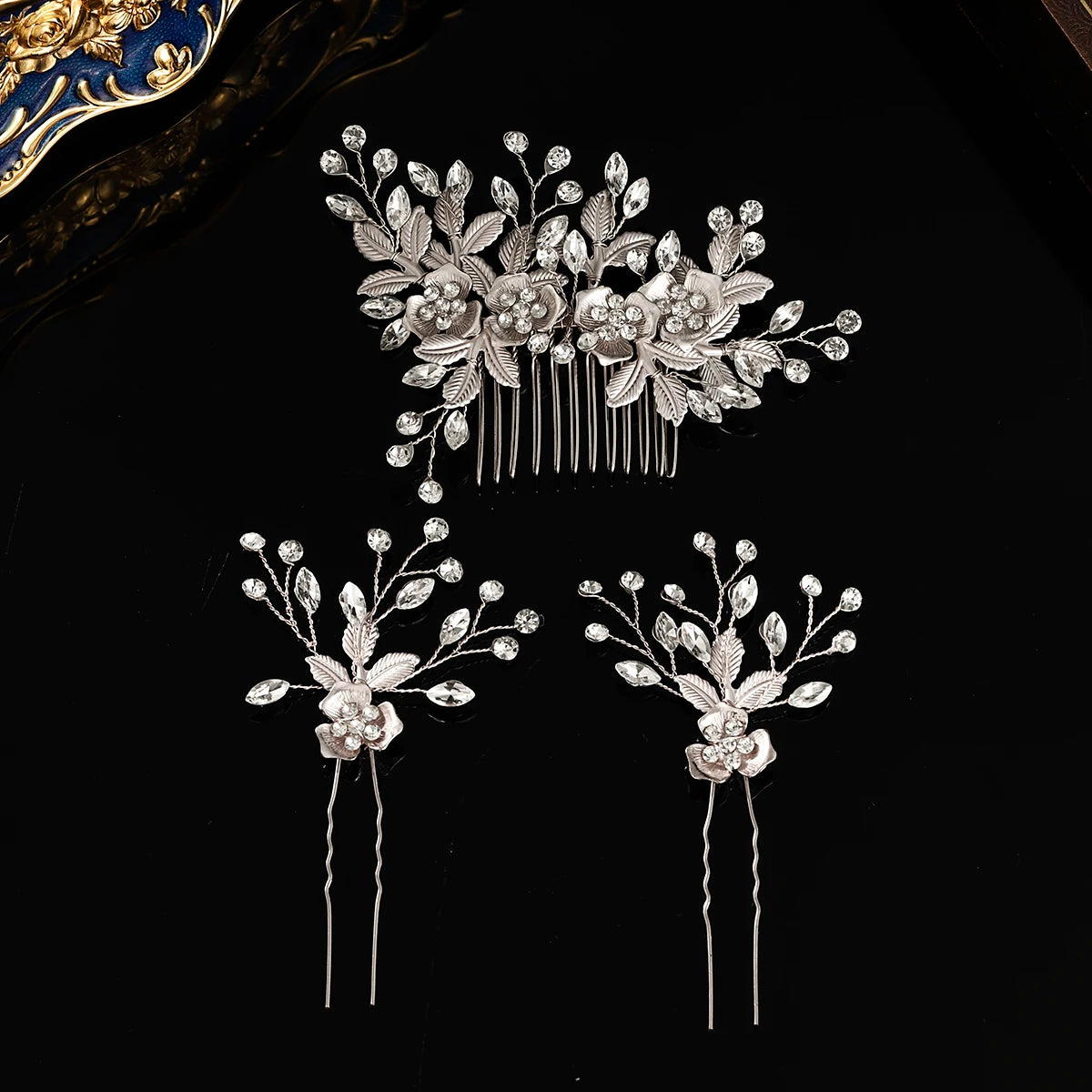 Crystal Rose Bridal Hair Comb