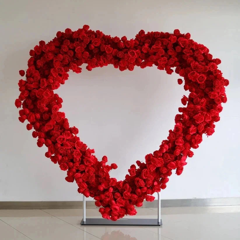 Heart Shaped Premium Rose Flower Arch Backdrop