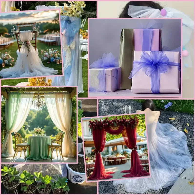 Soft Mesh Tulle Fabric for Event Decoration