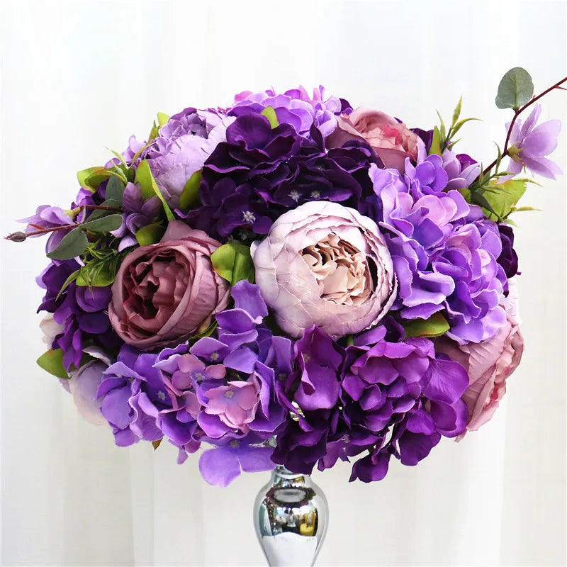 Silk Floral Ball Centerpieces — 35cm, 45cm & 50cm, Multiple Colors and Designs