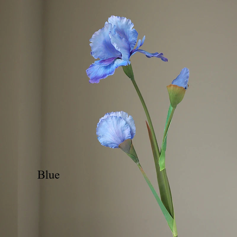 Blue Purple Iris Floral Branch