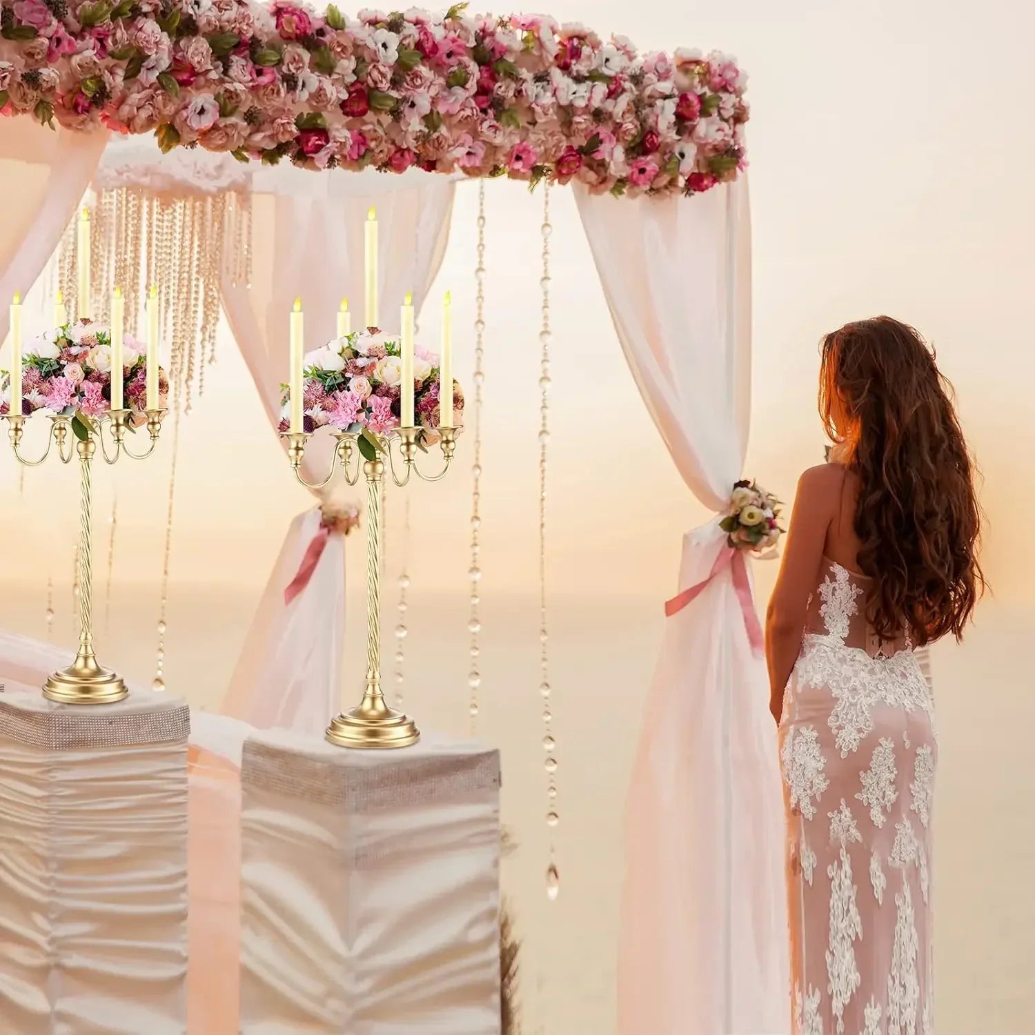 6 Piece Gold Candelabra Set