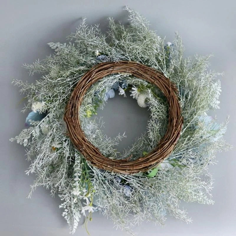 Blue Rose Floral Door Wreath