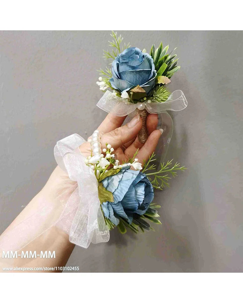 Wedding Boutonniere Corsage Set
