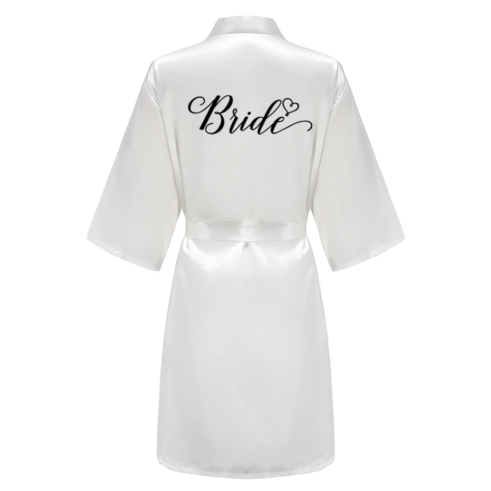 Light Blue Women's Satin Robe for the Wedding Party