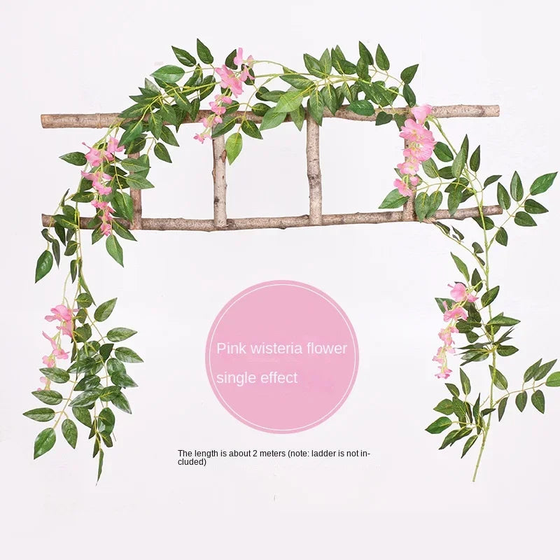 2M Artificial Wisteria Wedding White Arches Flowers Garland Wisteria Flower Flowers Home Garden Wedding Arch Floral Decor