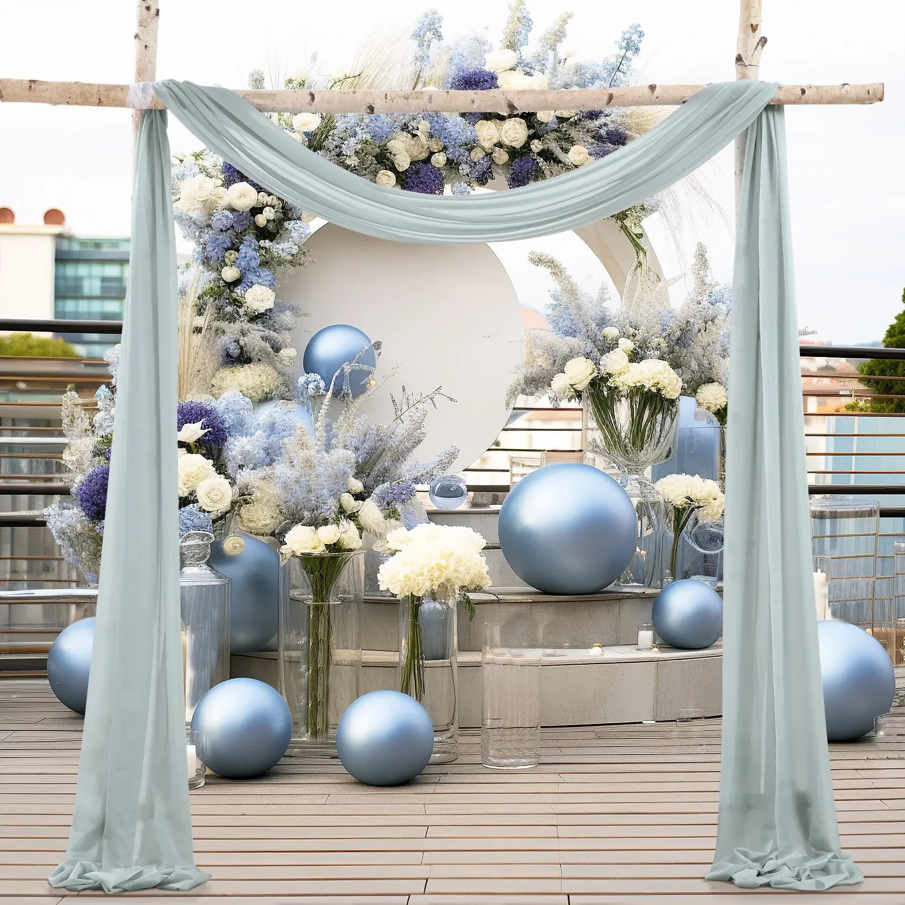 Sheer Chiffon Wedding Arch Draping Backdrop Fabric