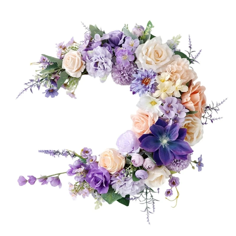 Moon Floral Wall Hanging Wreath