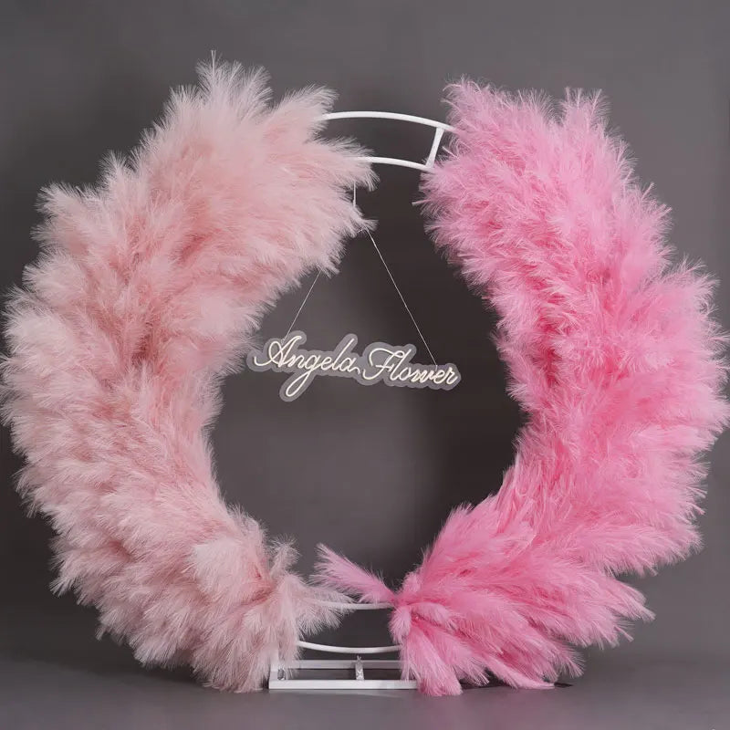 Elegant Pampas Rose Wedding Arch Decoration Piece