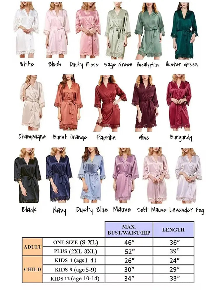 Personalized Vintage Style Robes for Wedding Party