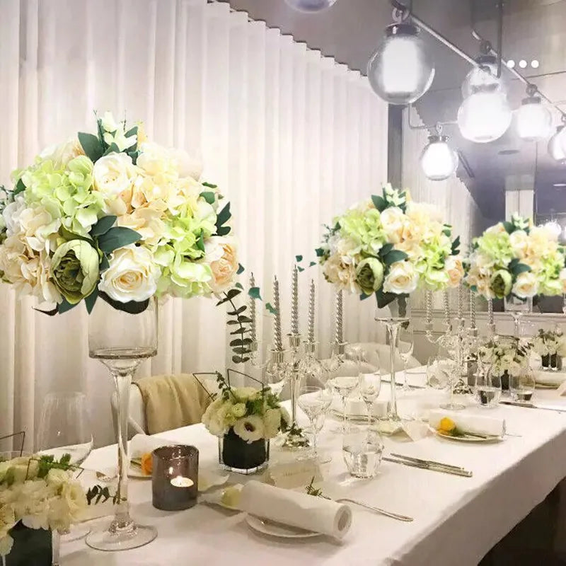 Silk Floral Ball Centerpieces — 35cm, 45cm & 50cm, Multiple Colors and Designs