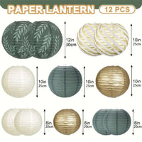 Sage Paper Lantern Wedding Decoration Background Retro Green Lantern S