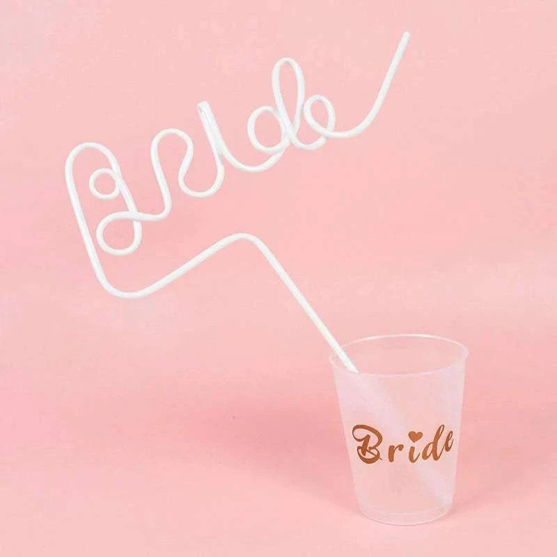 Bride To Be Straw Wedding Bridal Shower Decoration Favors Bachelorette